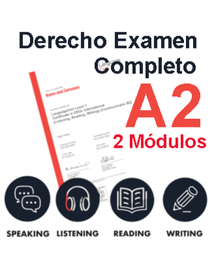 Derecho Examen LanguageCert A2 Completo Online