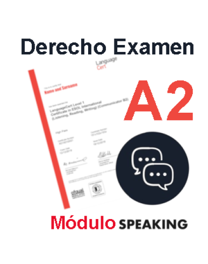 Derecho Examen LanguageCert A2 Módulo Speaking Online