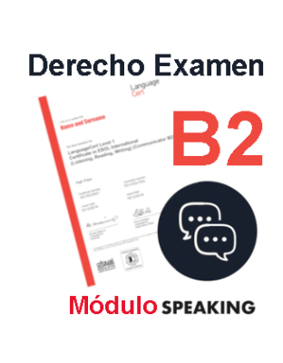 Derecho Examen LanguageCert B2 Módulo Speaking Online