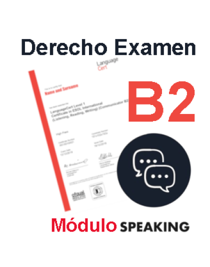 Derecho Examen LanguageCert B2 Módulo Speaking Online