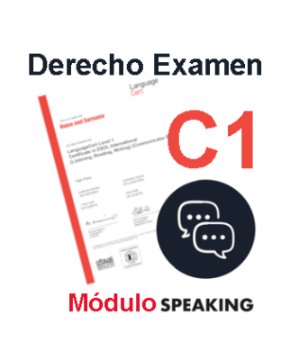 Derecho Examen LanguageCert C1 Módulo Speaking Online