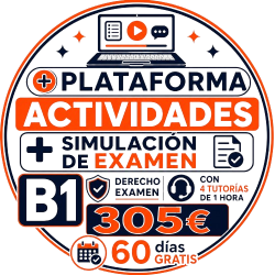 Derecho Examen B1 + Plataforma 60 días + 4 Tutorías