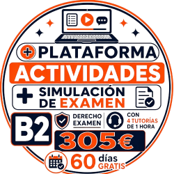 Derecho Examen B2 + Plataforma 60 días + 4 Tutorías