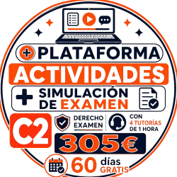 Derecho Examen C2 + Plataforma 60 días + 4 Tutorías