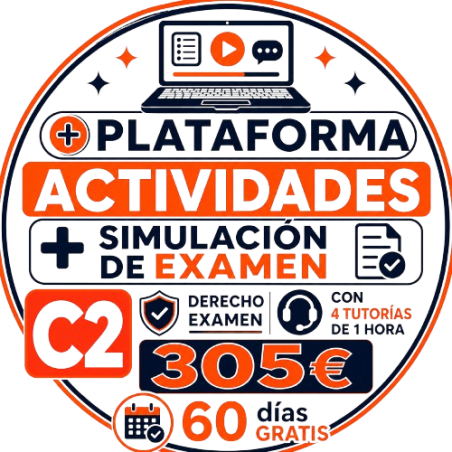 Derecho Examen C2 + Plataforma 60 días + 4 Tutorías