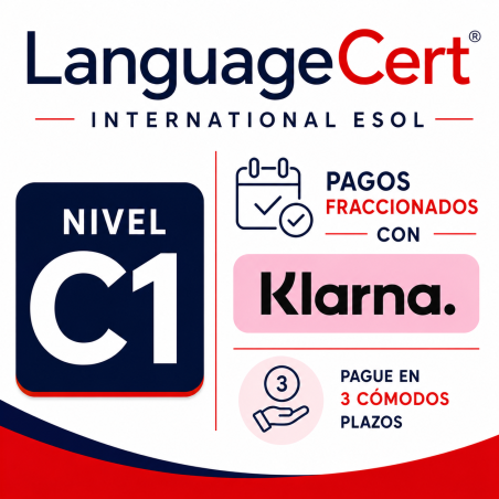 Examen Completo C1 – Languagcert IESOL / Pagos 3 cuotas Klarna