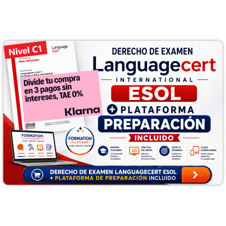Nivel C1 Derecho Examen Languagecert + Plataforma 60 días / Pagos Klarna