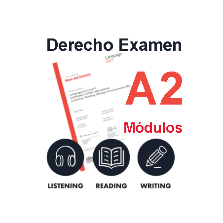 Derecho Examen Languagecert A2 Módulo LWR ( Auditiva, Escrita y Lectora)